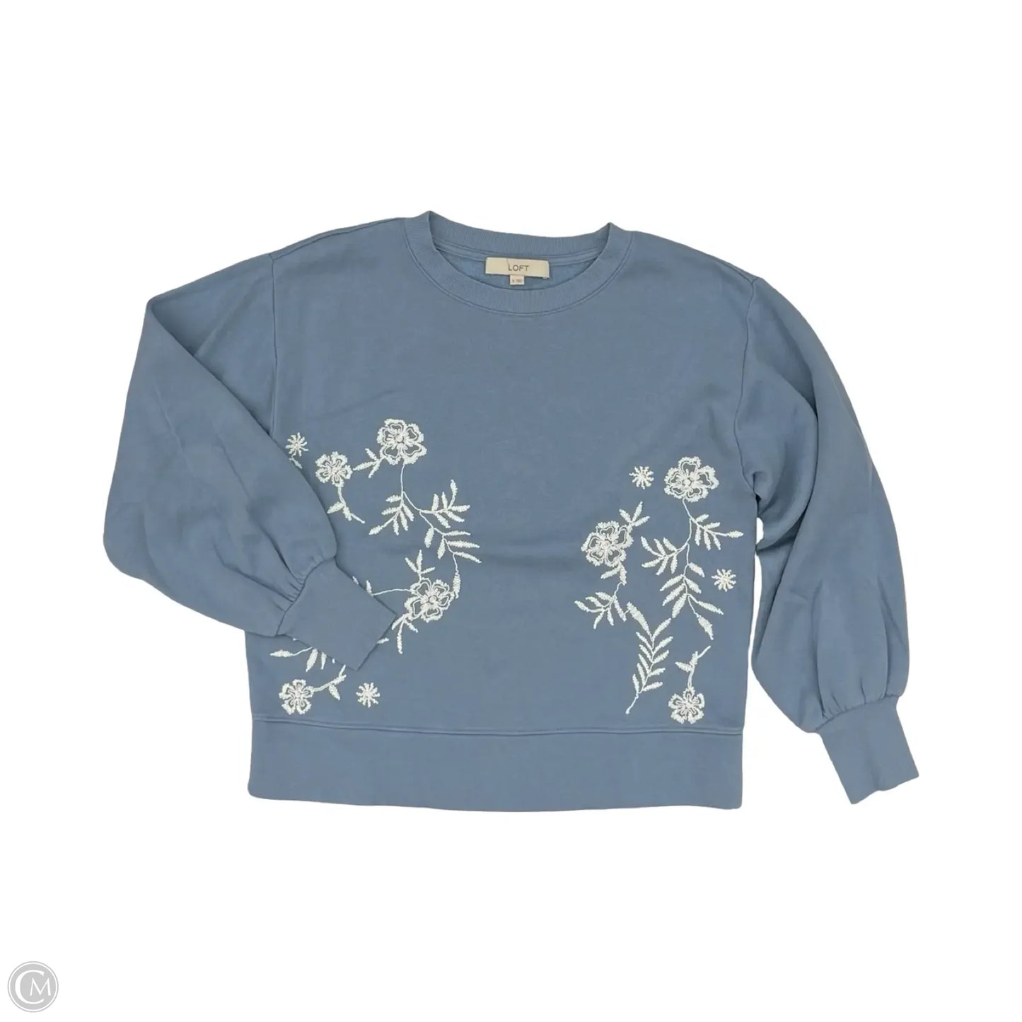 Sweatshirt Crewneck By Loft In Blue, Size: S