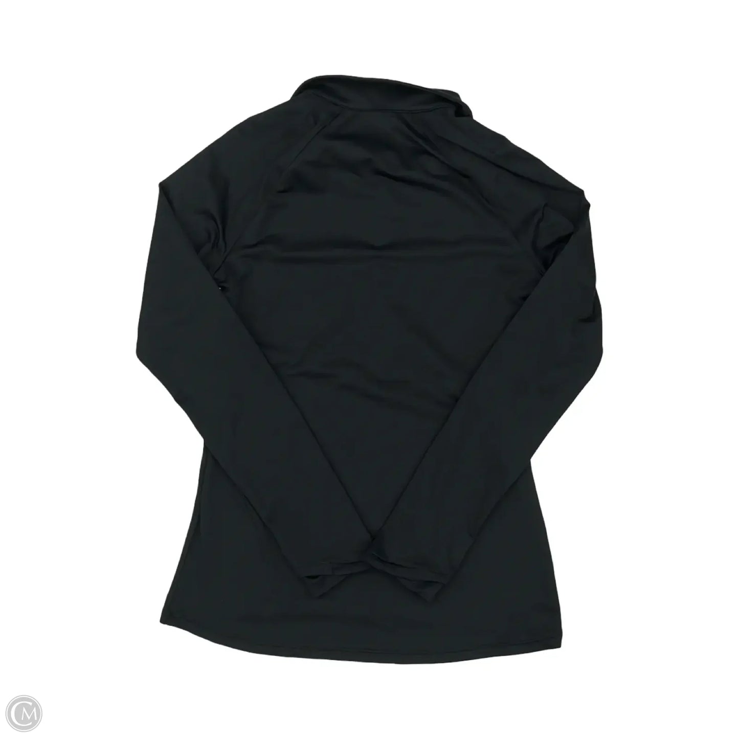 Athletic Top Long Sleeve Collar By Under Armour In Black, Size: S