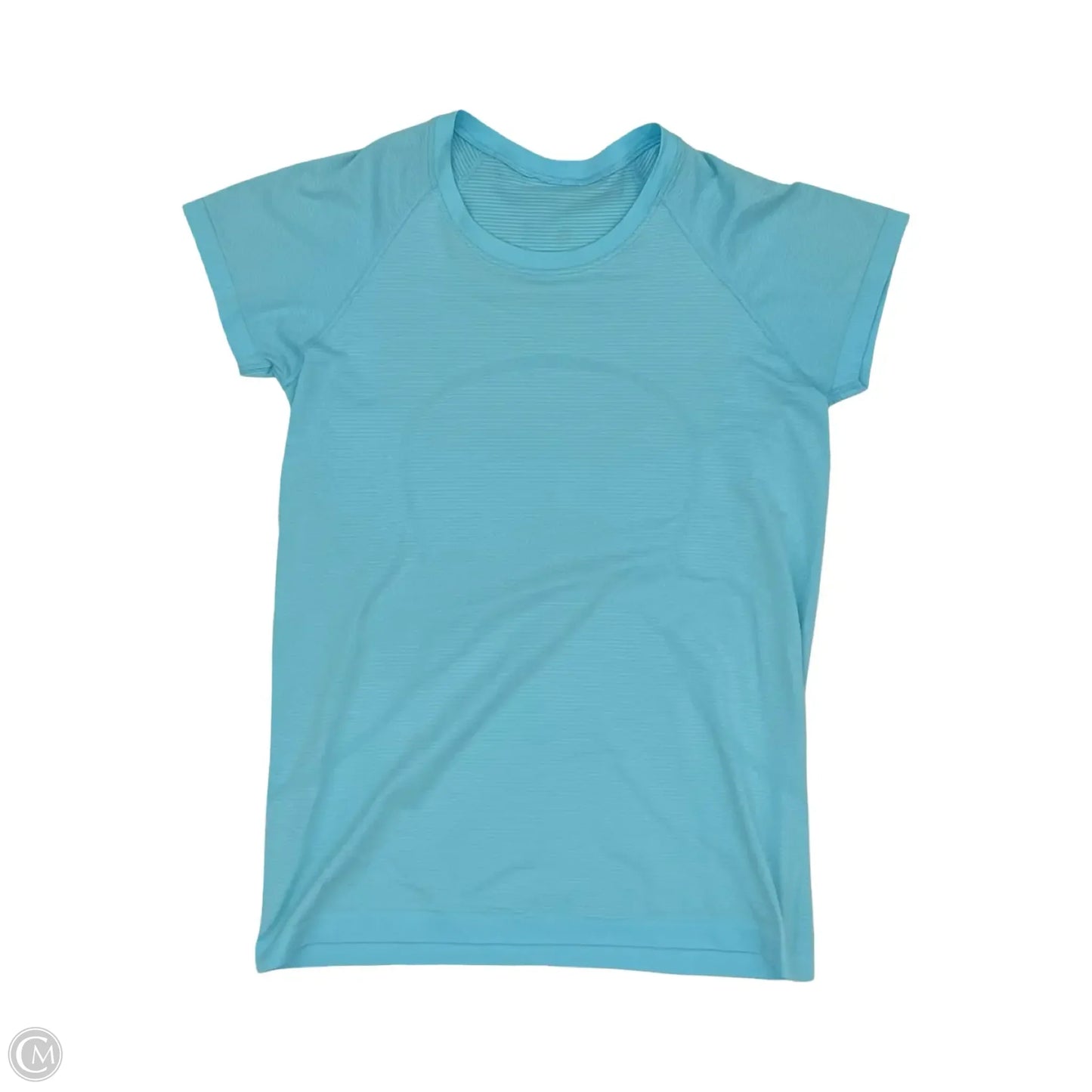 Athletic Top Short Sleeve By Lululemon In Blue, Size: L