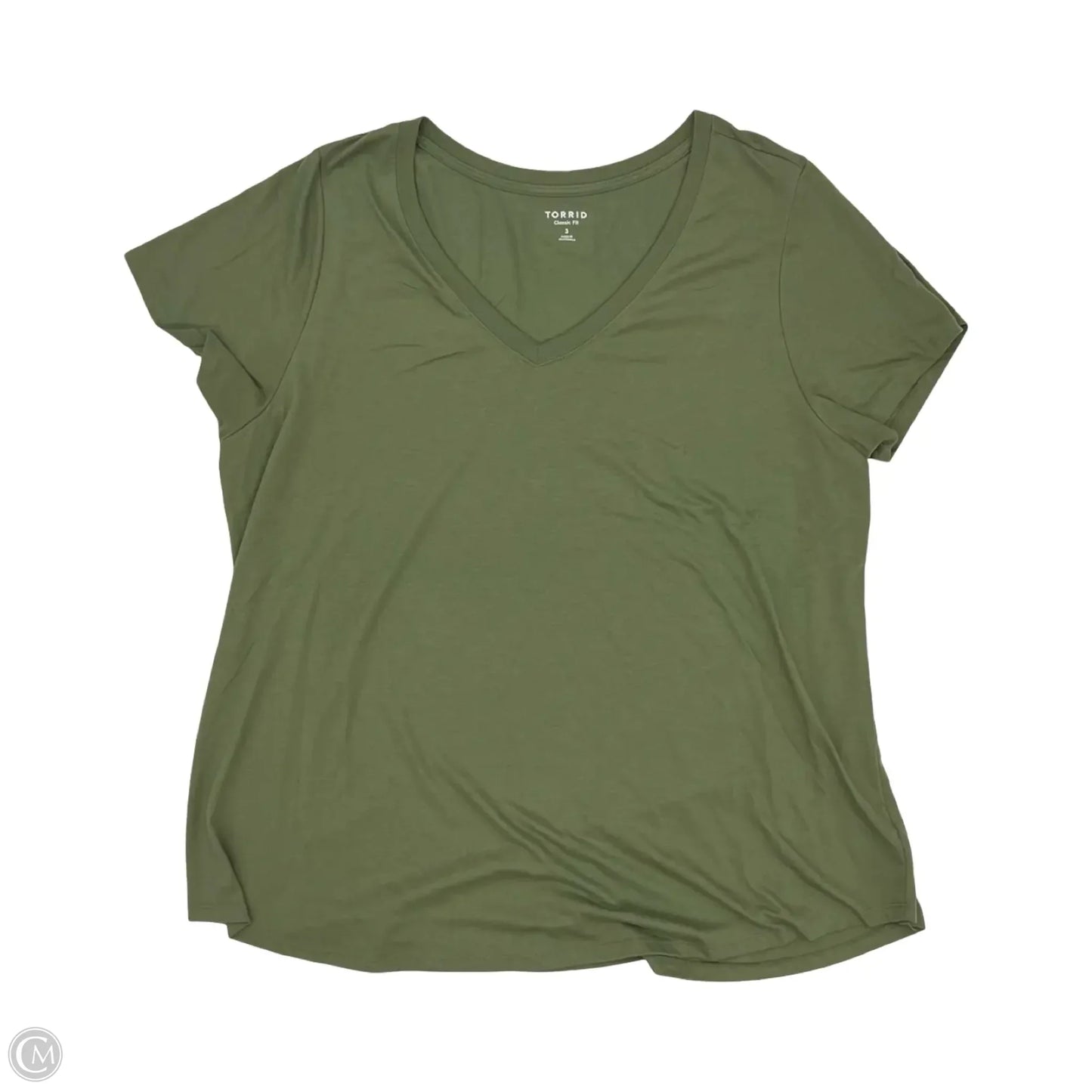 Top Short Sleeve By Torrid In Green, Size: 3x