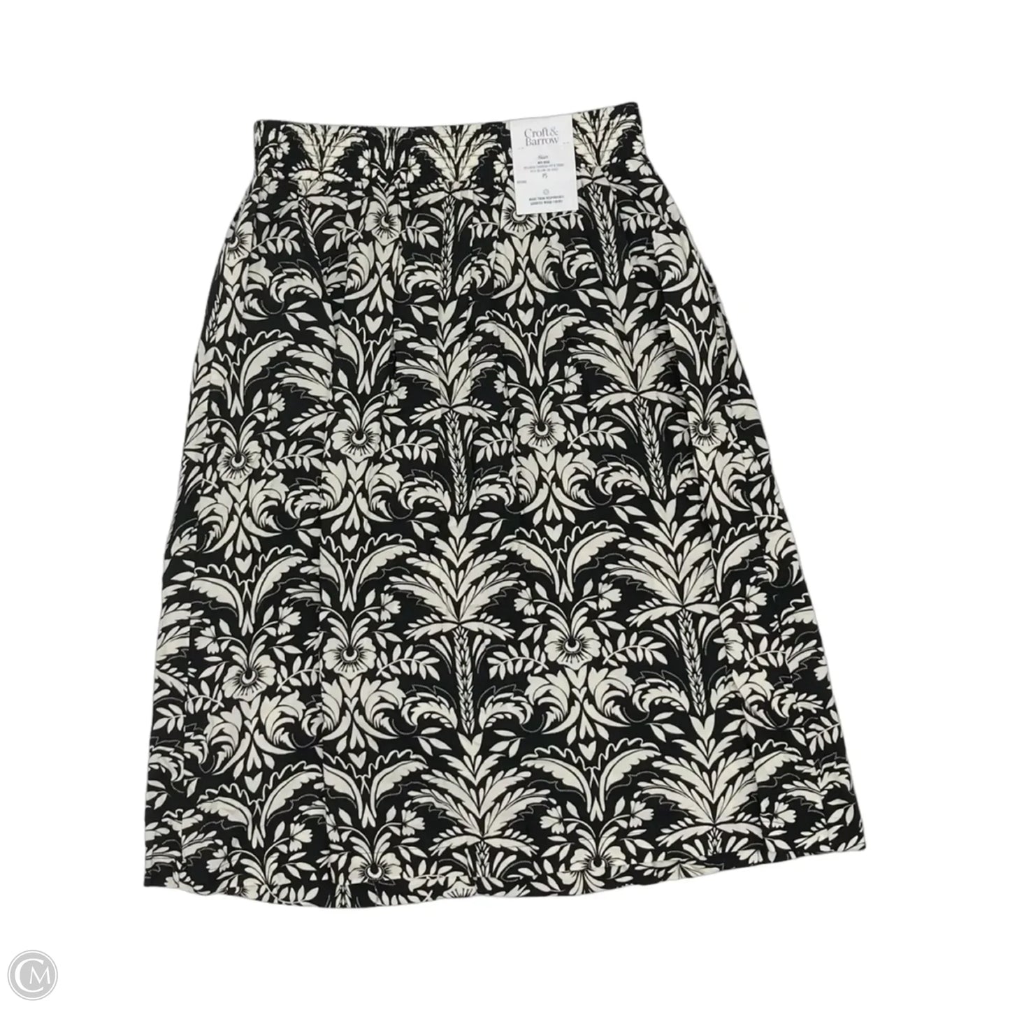 Skirt Midi By Croft And Barrow In Black & Cream, Size: Sp