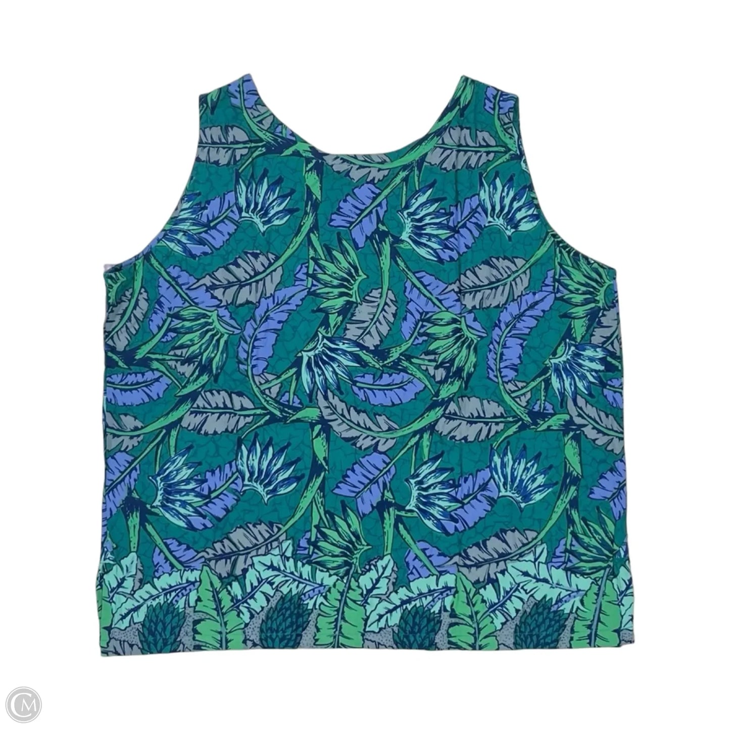 Blouse Sleeveless By Rainbow Jo In Blue & Green, Size: Xl