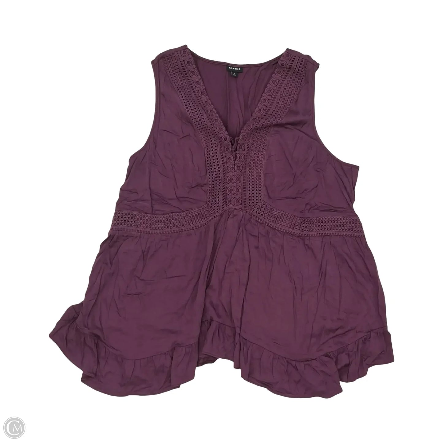 Blouse Sleeveless By Torrid In Purple, Size: 4x