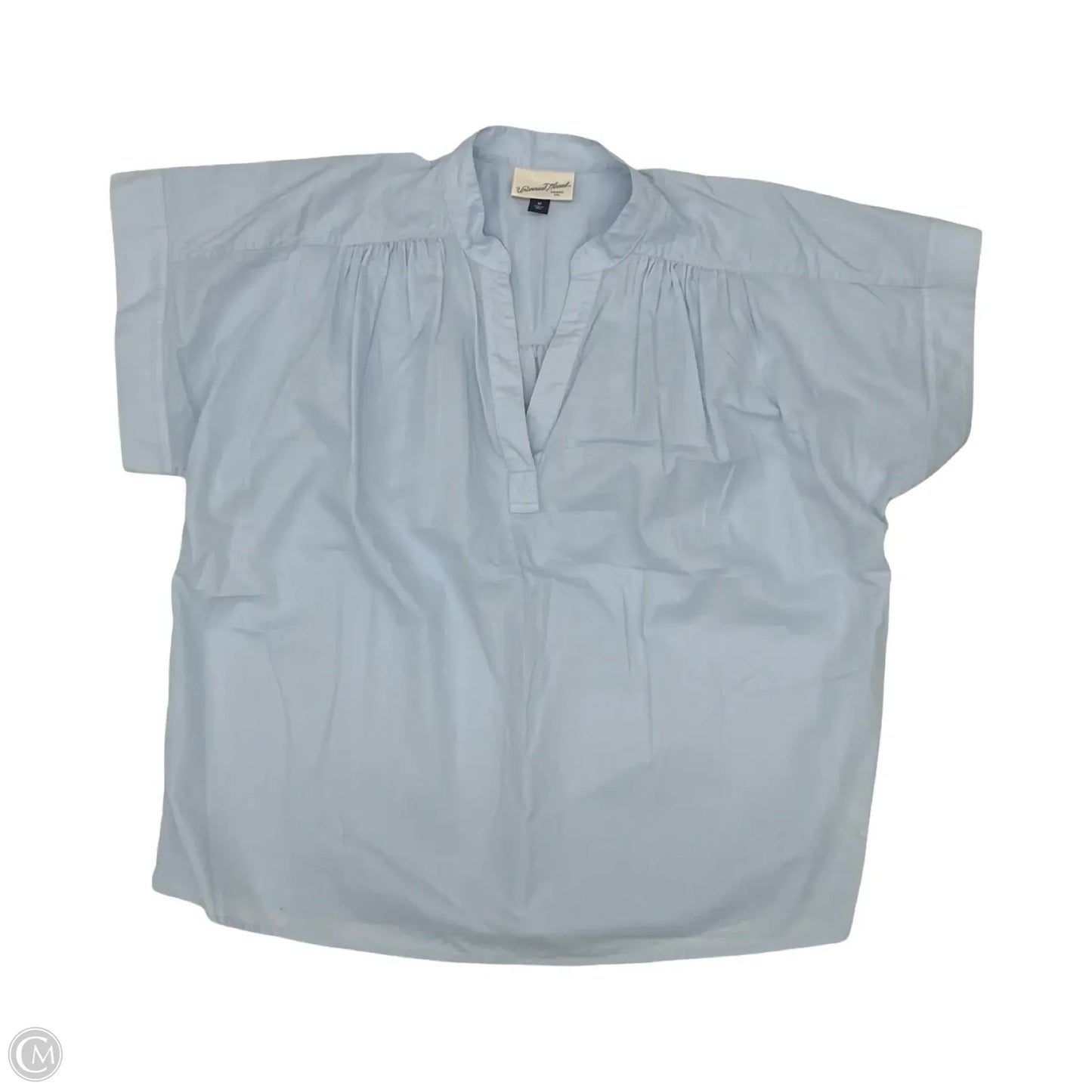 Blouse Short Sleeve By Universal Thread In Blue, Size: M