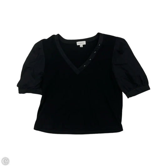 Top Short Sleeve By Evereve In Black, Size: L