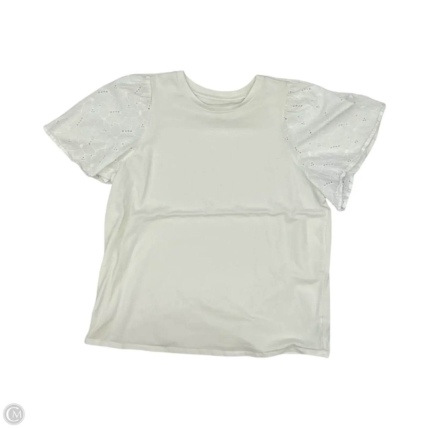 Top Short Sleeve By A New Day In Cream, Size: L