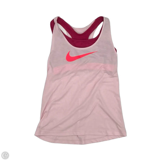 Athletic Tank Top By Nike In Pink, Size: M