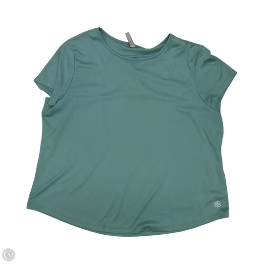 Top Short Sleeve By Daisy Fuentes In Green, Size: 3x