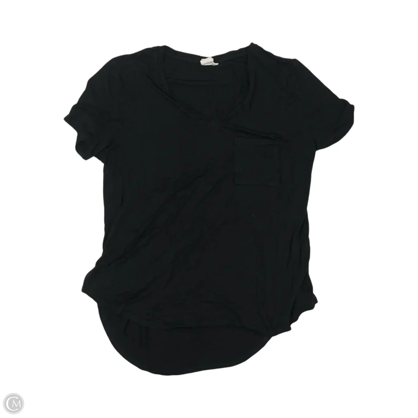 Top Short Sleeve By Clothes Mentor In Black, Size: L
