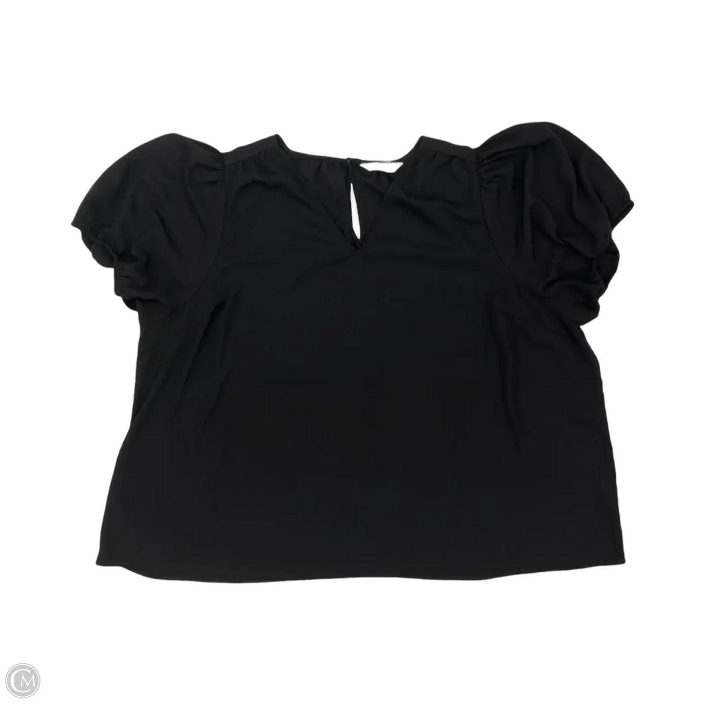 Blouse Short Sleeve By Lc Lauren Conrad In Black, Size: 3x