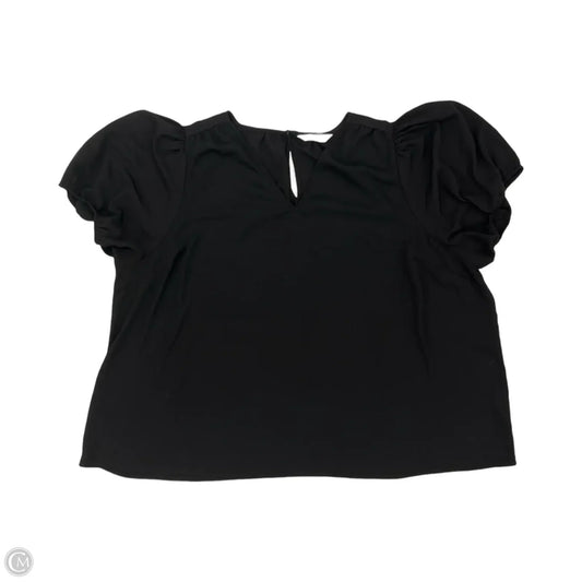 Blouse Short Sleeve By Lc Lauren Conrad In Black, Size: 3x