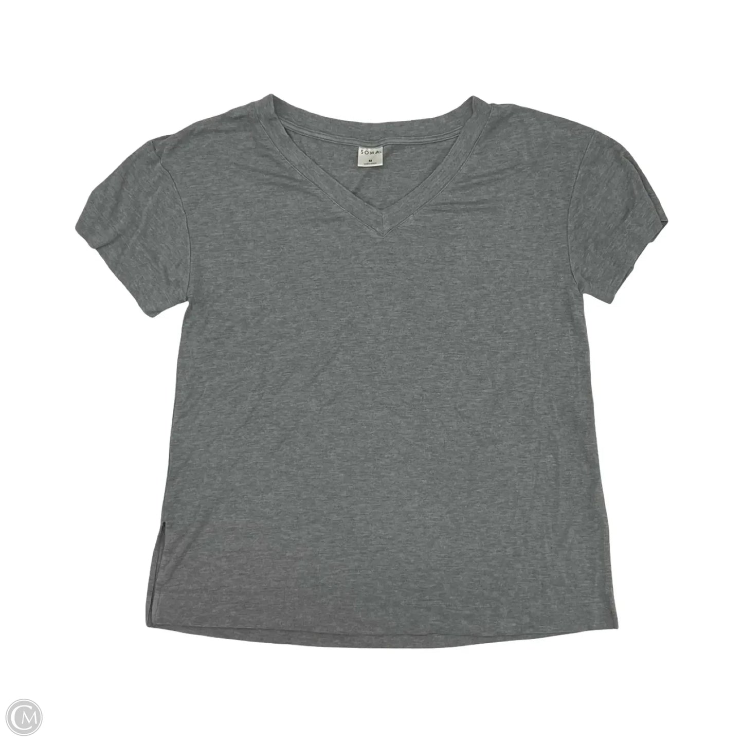 Top Short Sleeve By Soma In Grey, Size: M