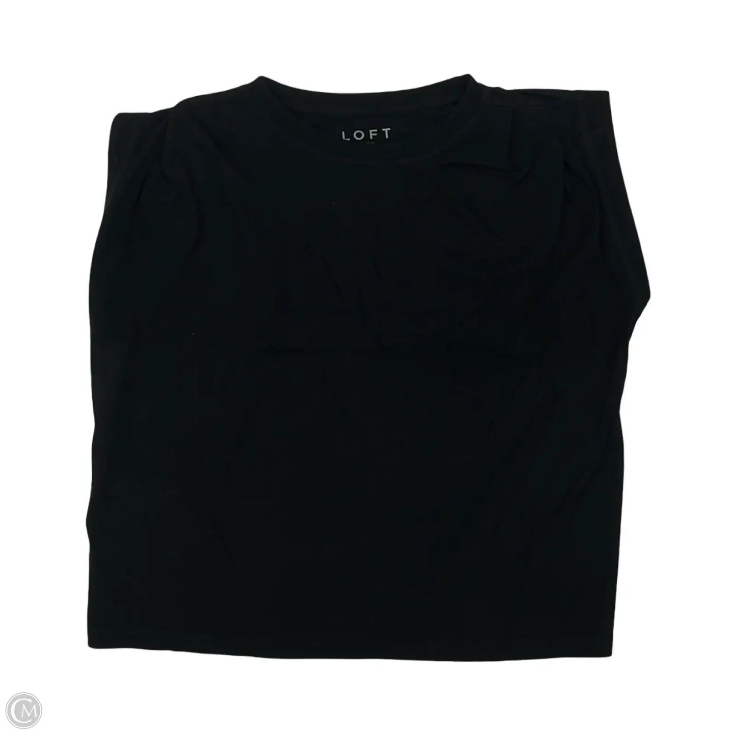 Top Short Sleeve By Loft In Black, Size: Mp