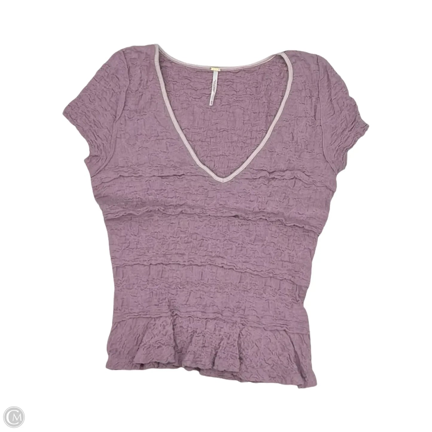 Top Short Sleeve By Free People In Pink, Size: M