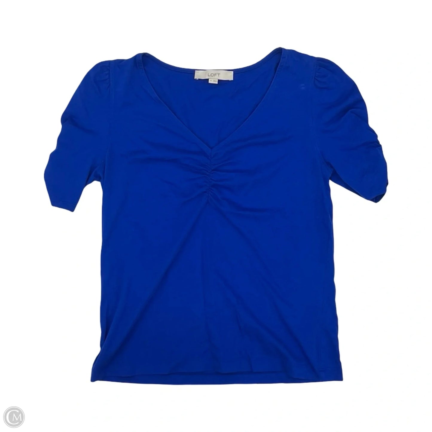 Top Short Sleeve By Loft In Blue, Size: M