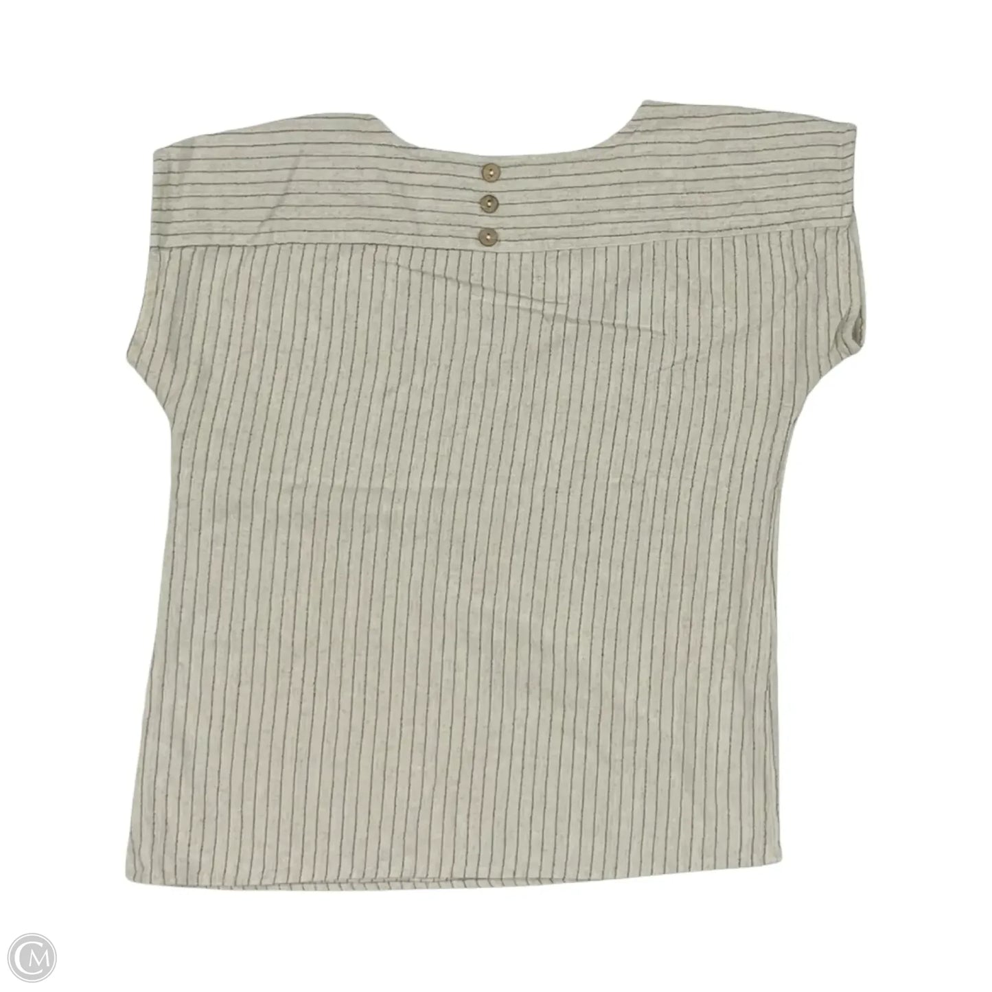 Blouse Short Sleeve By Clothes Mentor In Tan, Size: Xs