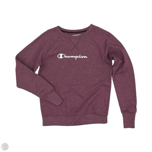 Athletic Sweatshirt Crewneck By Champion In Purple, Size: S