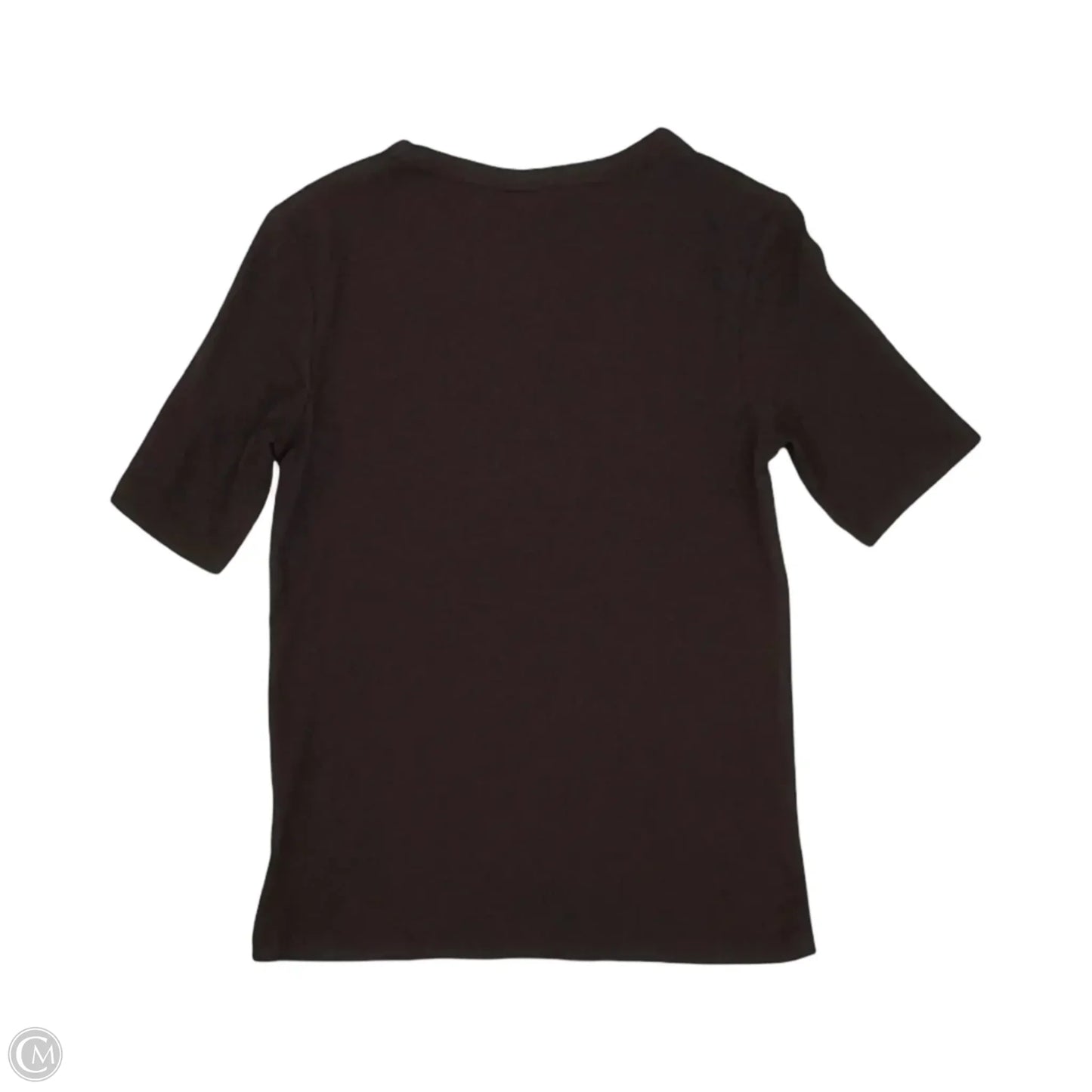 Top Short Sleeve By H&m In Brown, Size: M