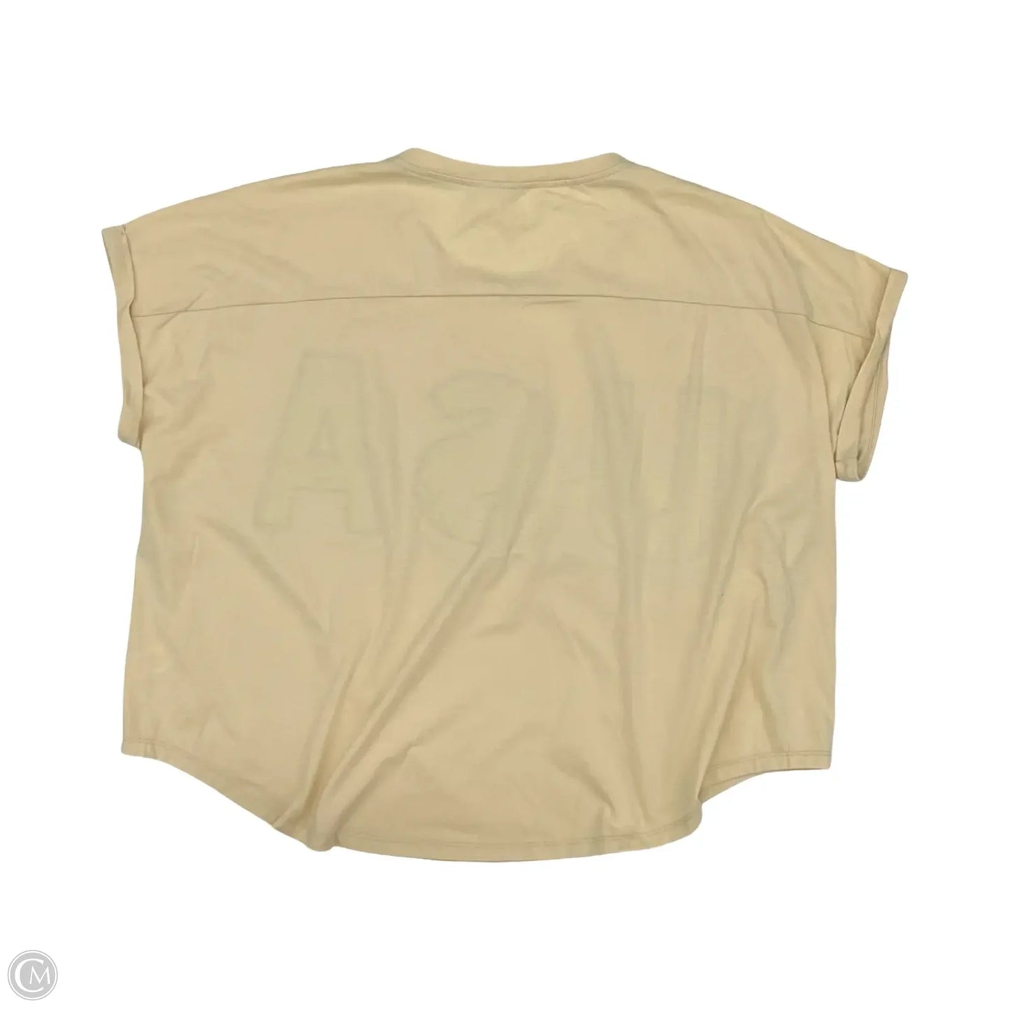 Top Short Sleeve By Bibi In Blue & Cream, Size: L