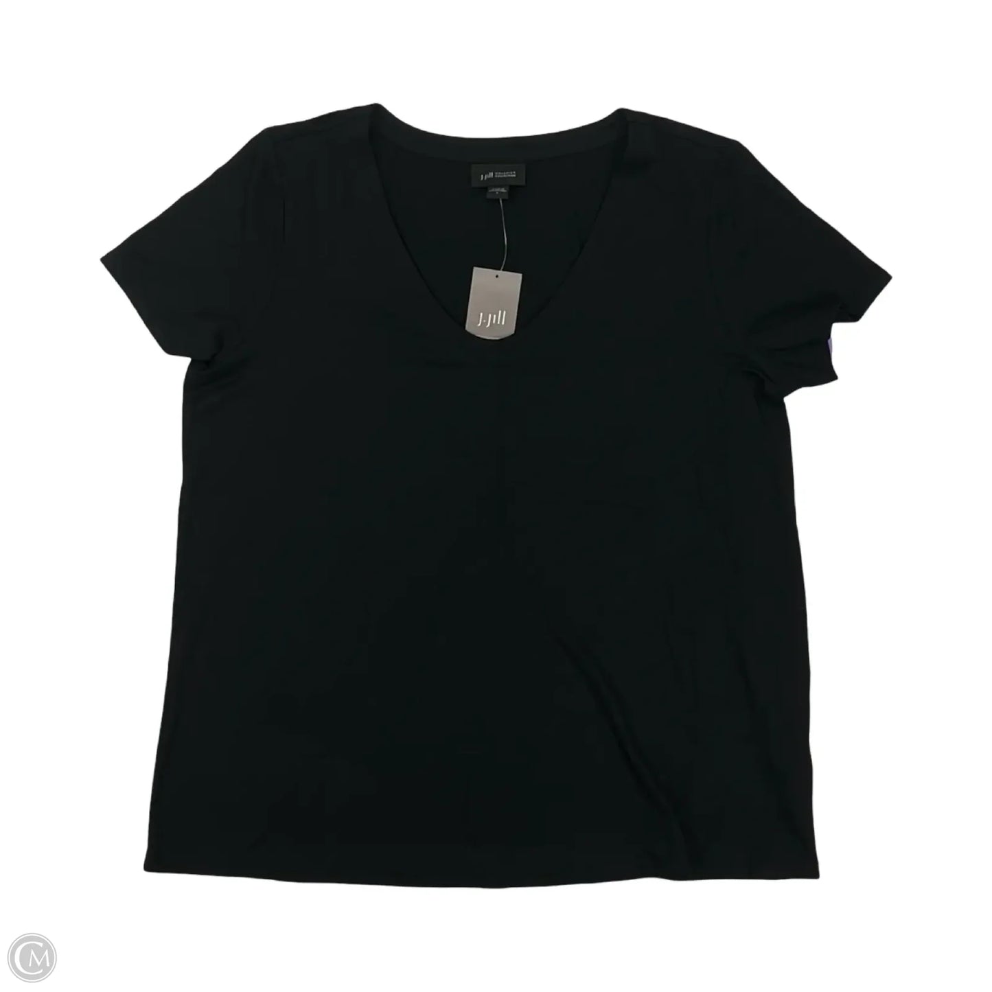 Top Short Sleeve By J. Jill In Black, Size: S
