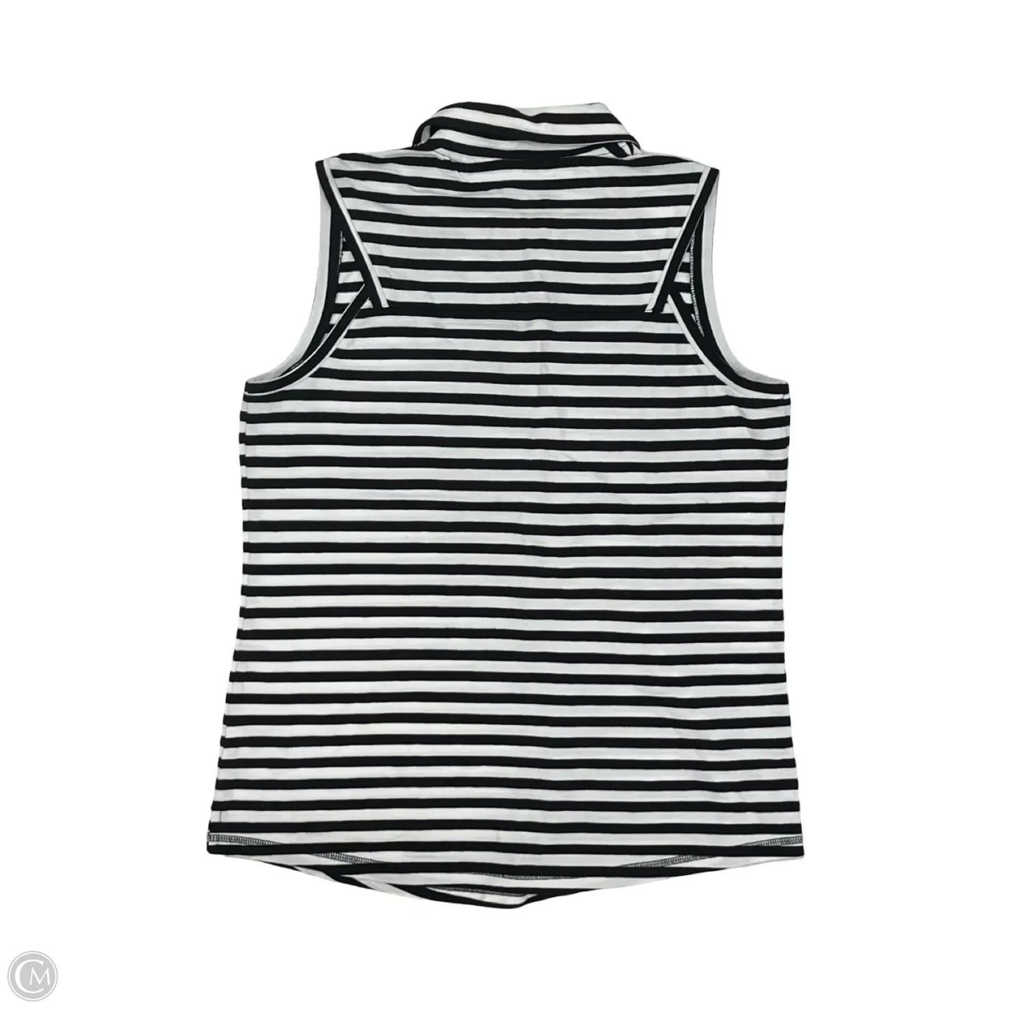 Top Sleeveless By Talbots In Blue & White, Size: M