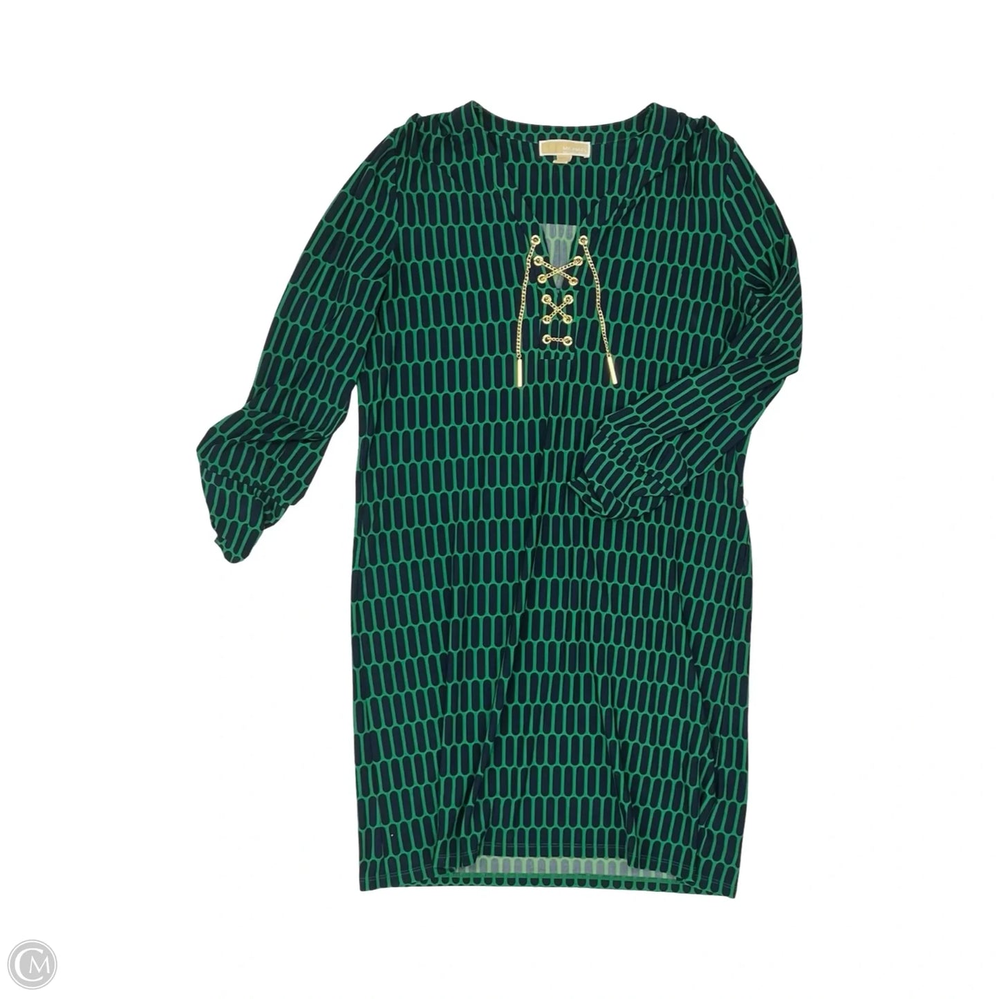 Dress Designer By Michael Kors In Blue & Green, Size: L
