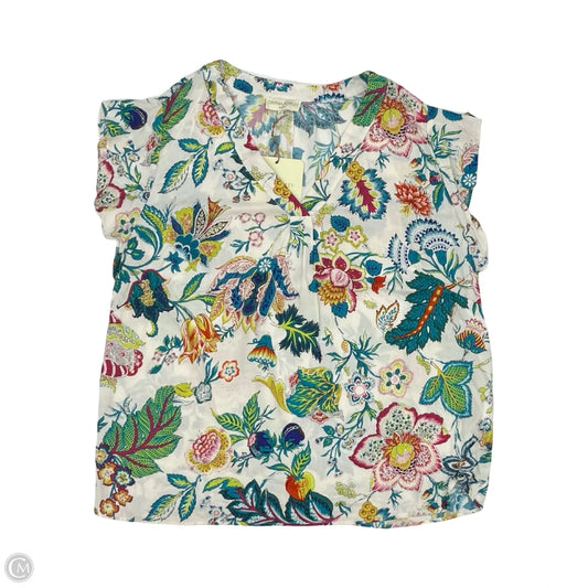 Blouse 3/4 Sleeve By Cynthia Rowley In Floral Print, Size: 1x