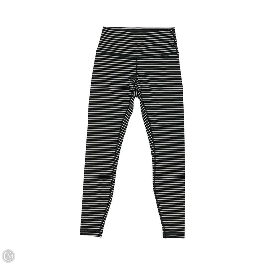 Athletic Leggings By Lululemon In Black & White, Size: M