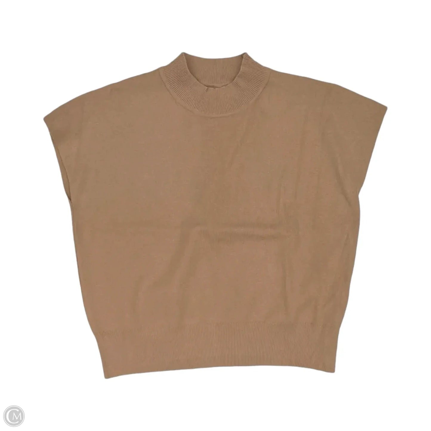 Sweater Short Sleeve By Like Love In Brown, Size: M