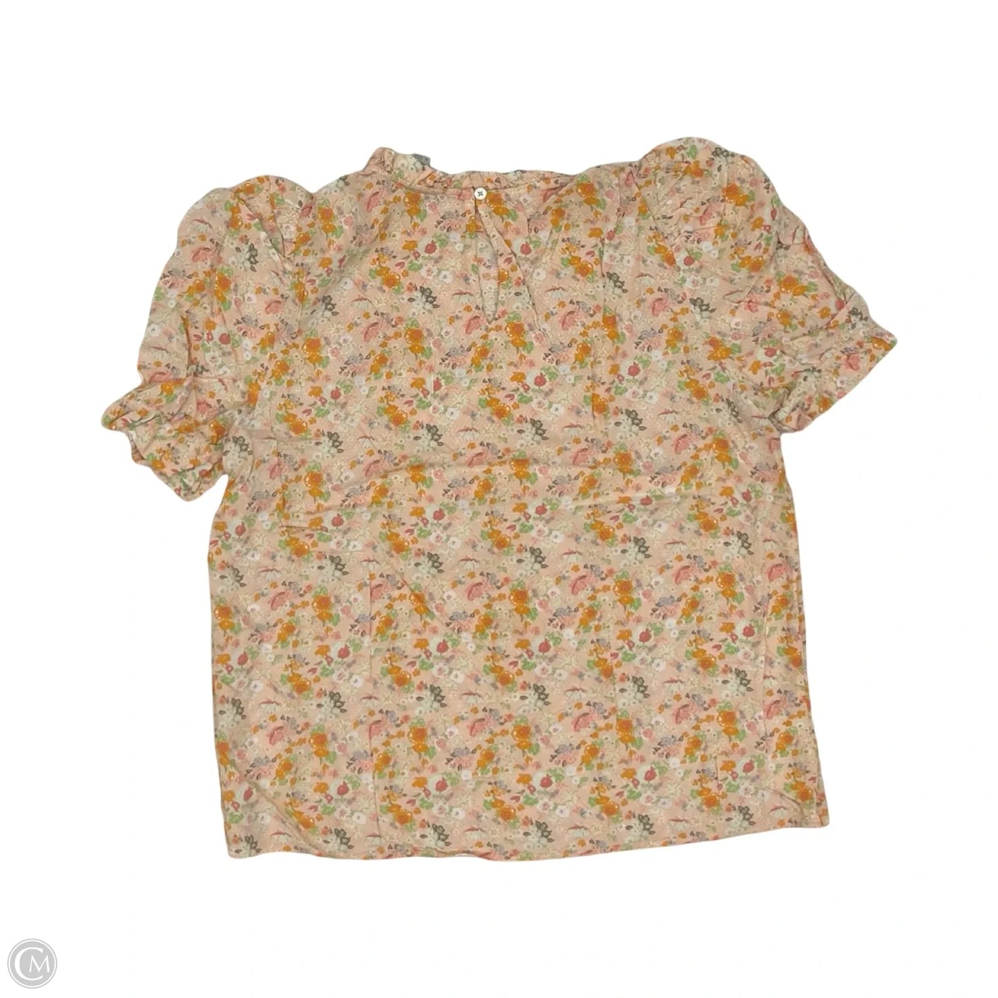 Blouse Short Sleeve By Loft In Floral Print, Size: M
