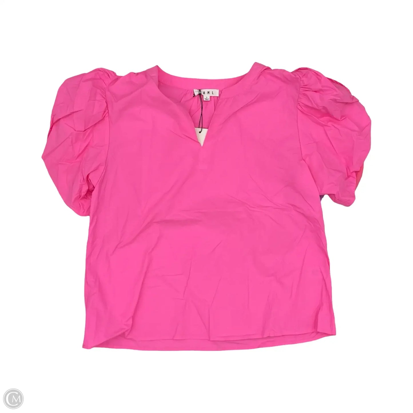Blouse Short Sleeve By Thml In Pink, Size: L