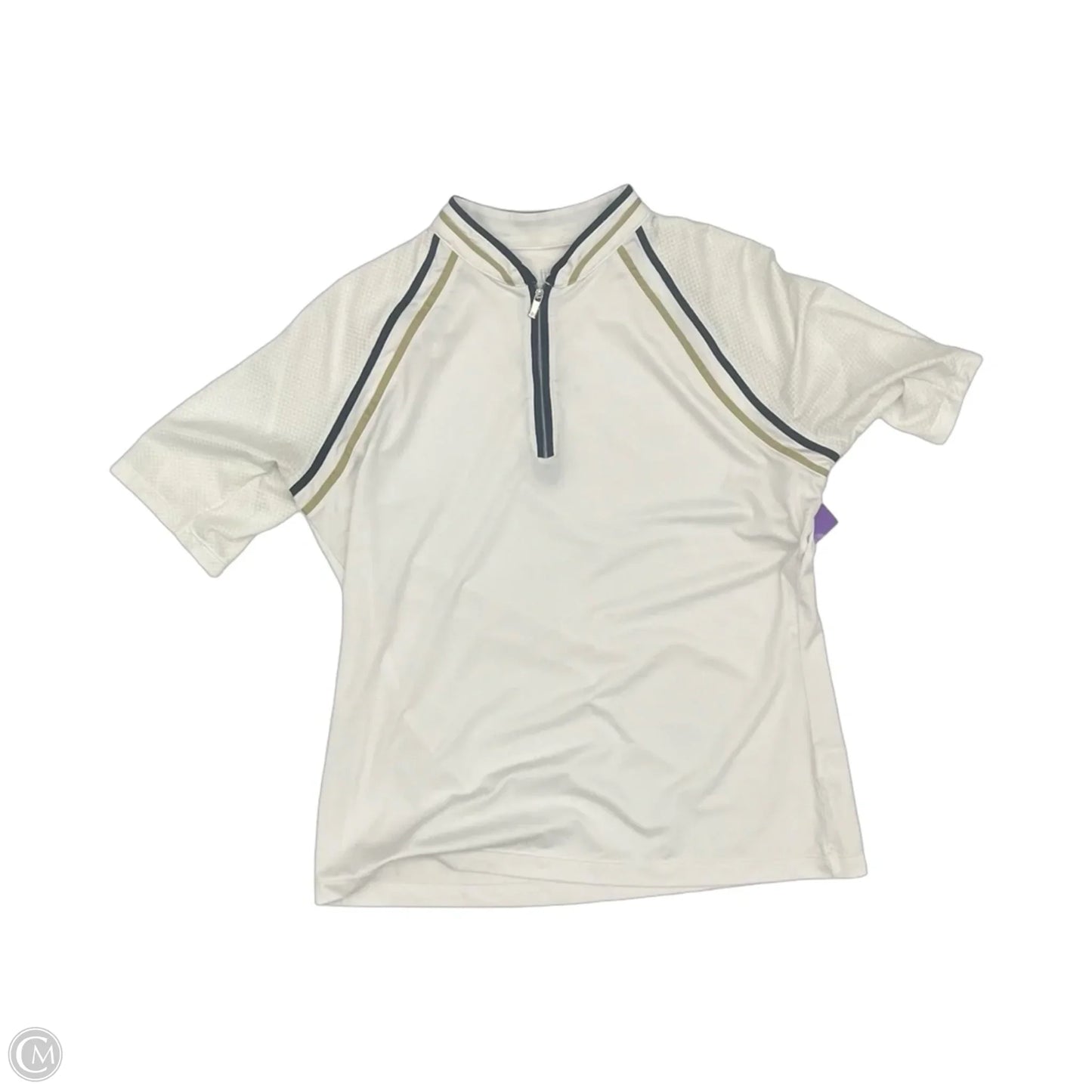 Athletic Top Short Sleeve By Tail In Cream, Size: L