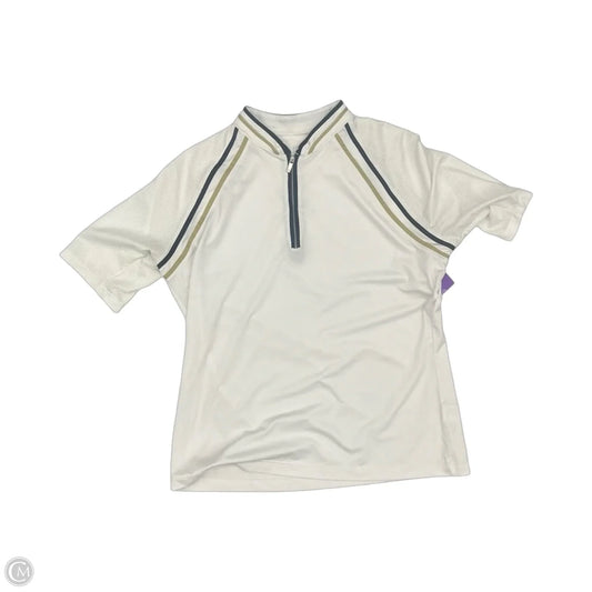 Athletic Top Short Sleeve By Tail In Cream, Size: L