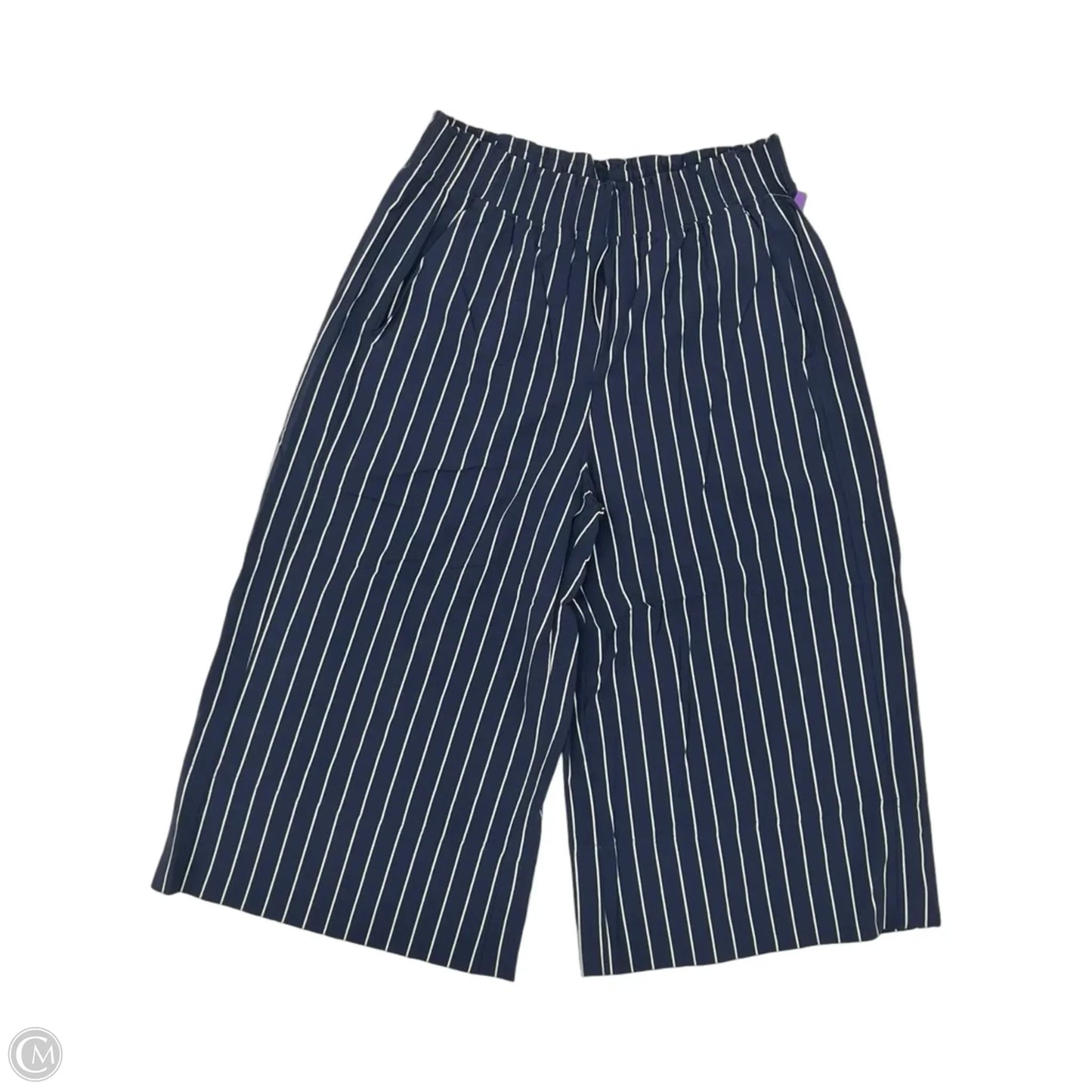 Athletic Pants By Lululemon In Blue & Cream, Size: L
