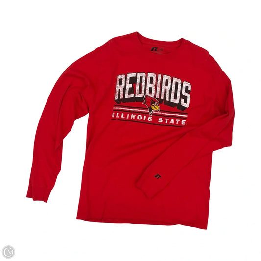 Athletic Top Long Sleeve Collar By Russel Athletic In Red, Size: L