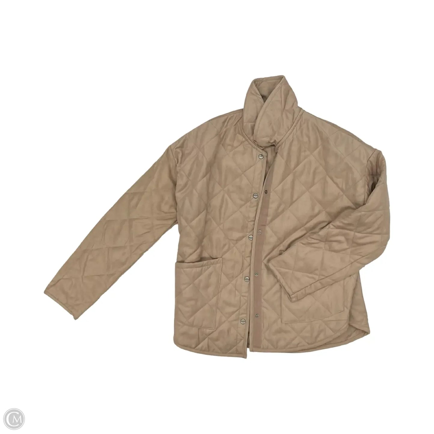 Jacket Puffer & Quilted By Be Cool In Brown, Size: S