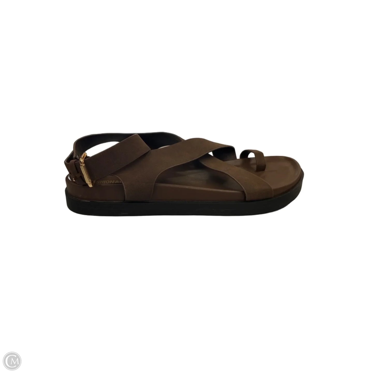 Sandals Flats By Cushionaire In Brown, Size: 9.5