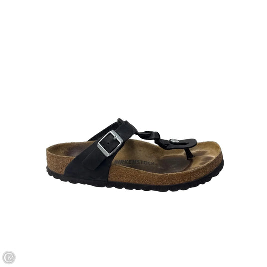 Sandals Flats By Birkenstock In Black, Size: 8