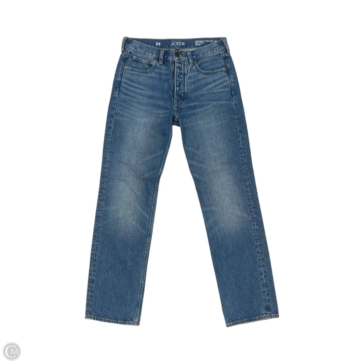 Jeans Straight By J. Crew In Blue Denim, Size: 2