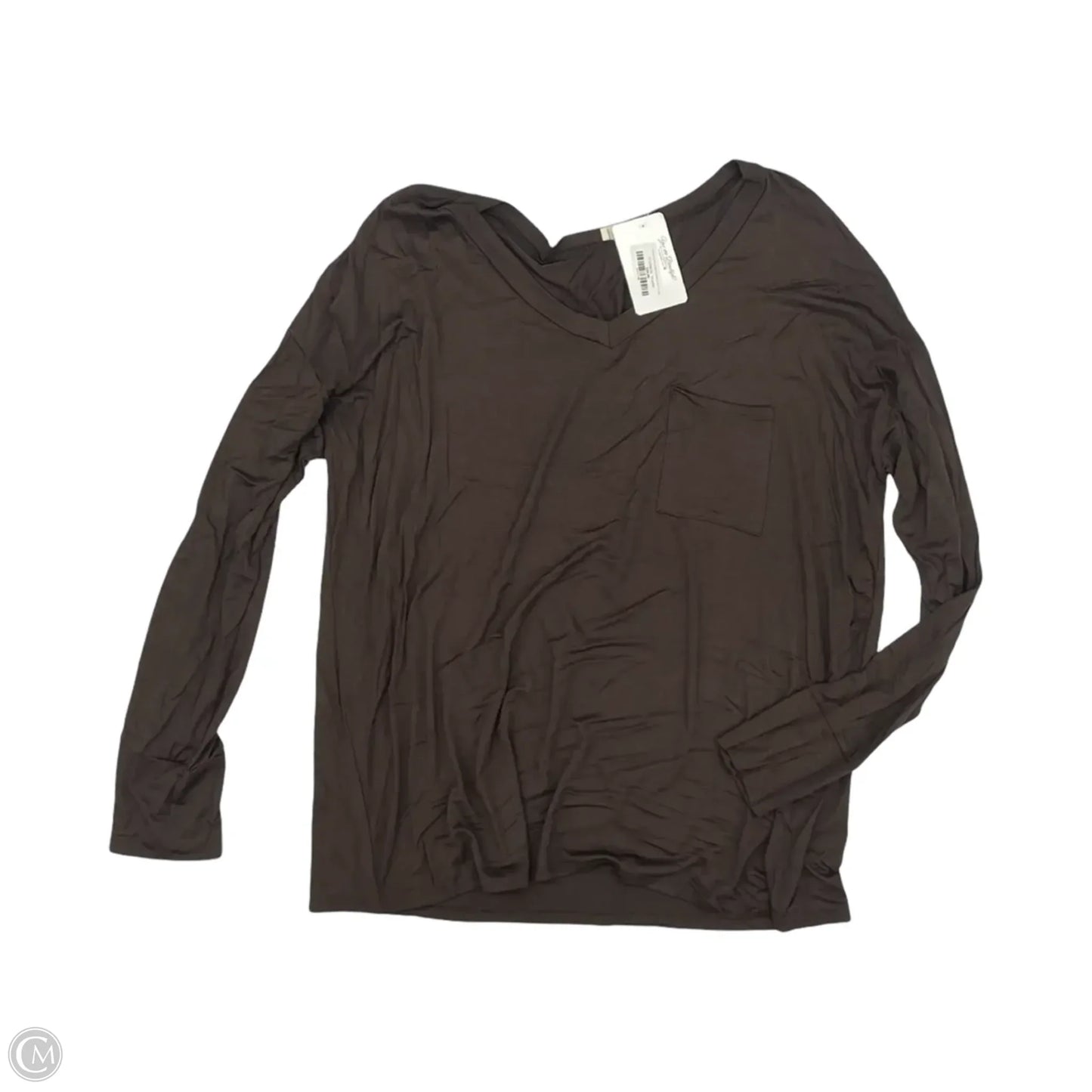 Top Long Sleeve By Blumin In Brown, Size: 1x
