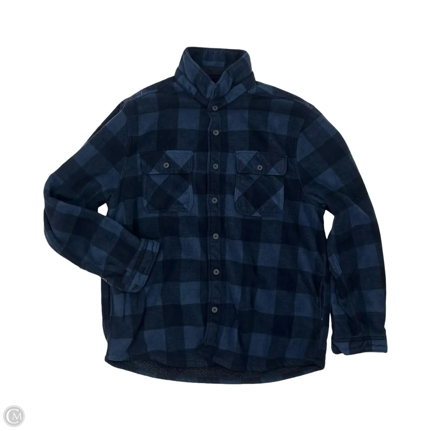 Jacket Fleece By Clothes Mentor In Blue, Size: Xxl