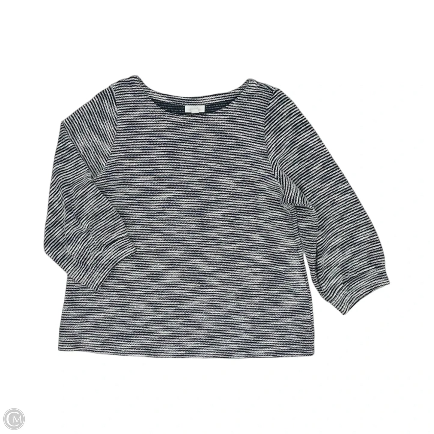 Top 3/4 Sleeve By J. Jill In Blue & Cream, Size: M