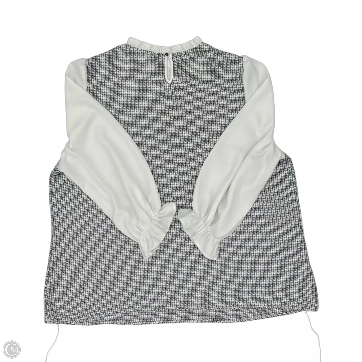 Blouse Long Sleeve By Bloomchic In Black & White, Size: 3x