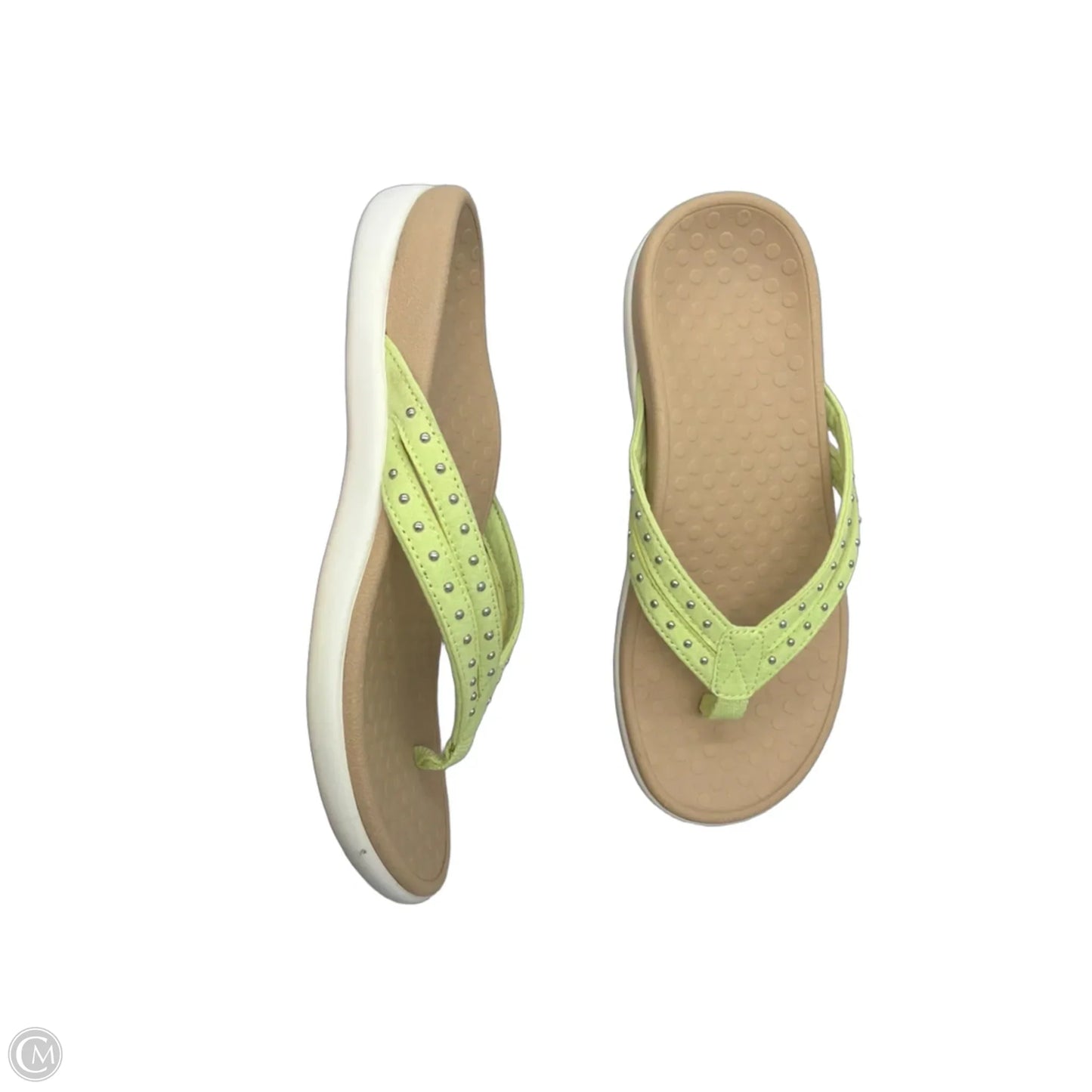 Sandals Flip Flops By Vionic In Green, Size: 6