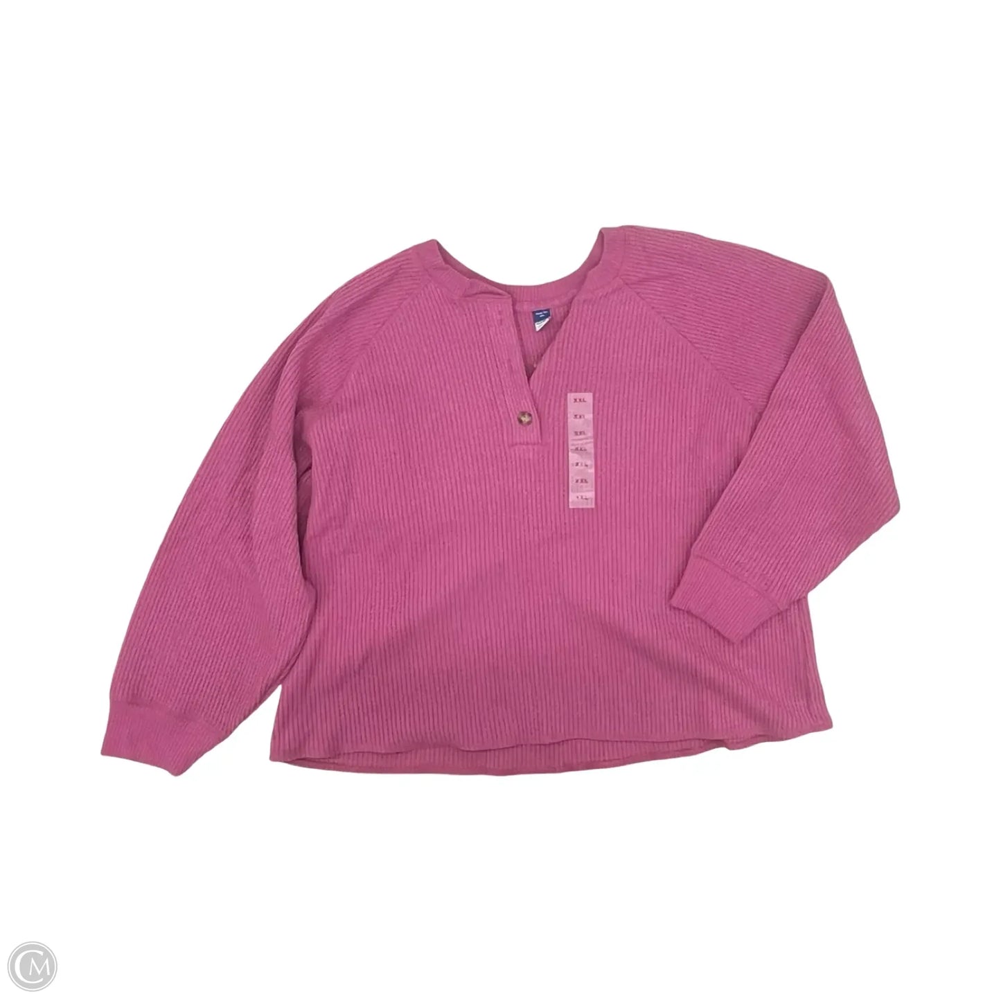 Top Long Sleeve By Old Navy In Pink, Size: Xxl