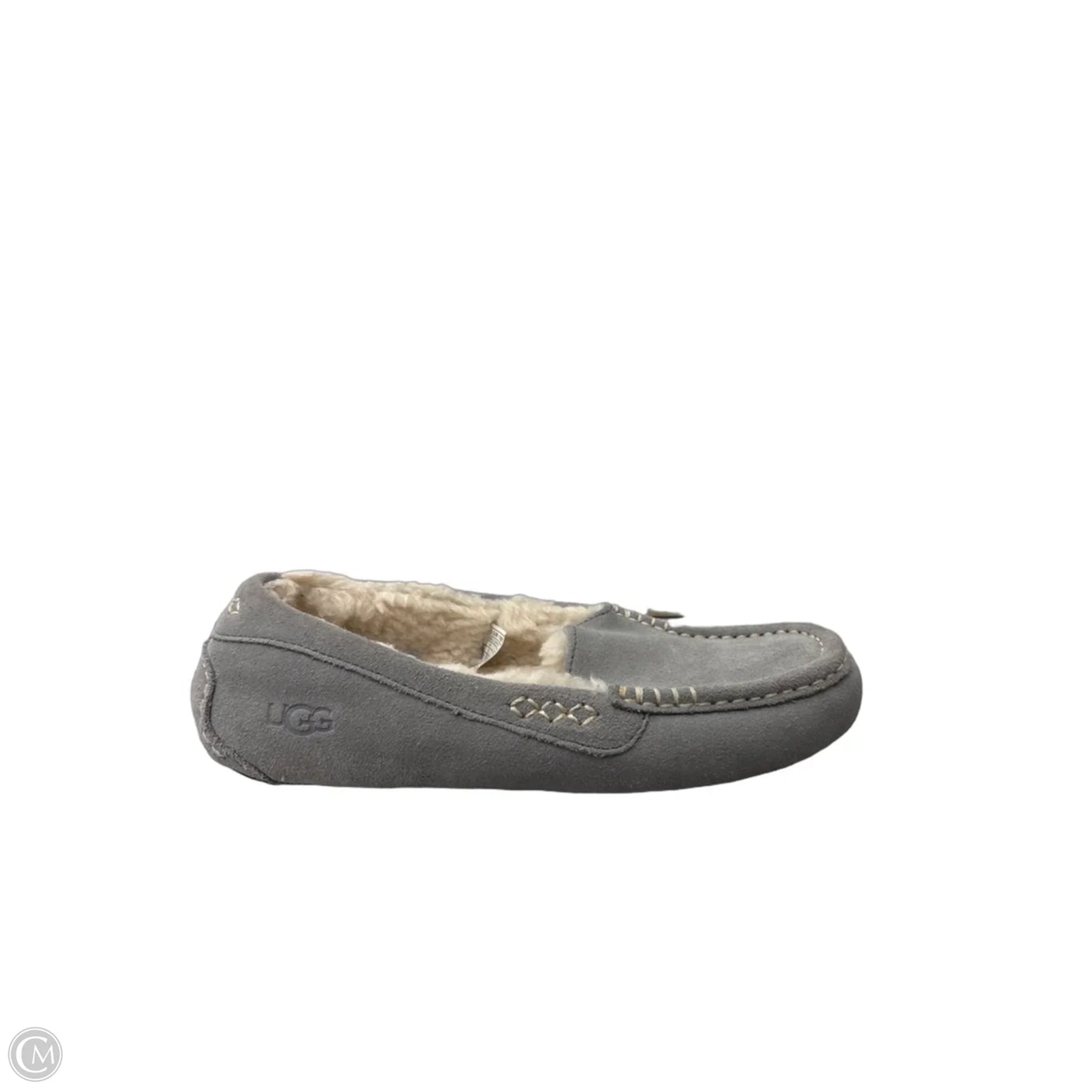 Slippers Designer By Ugg In Grey, Size: 7