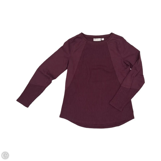 Top Long Sleeve By Belle By Kim Gravel In Maroon, Size: S