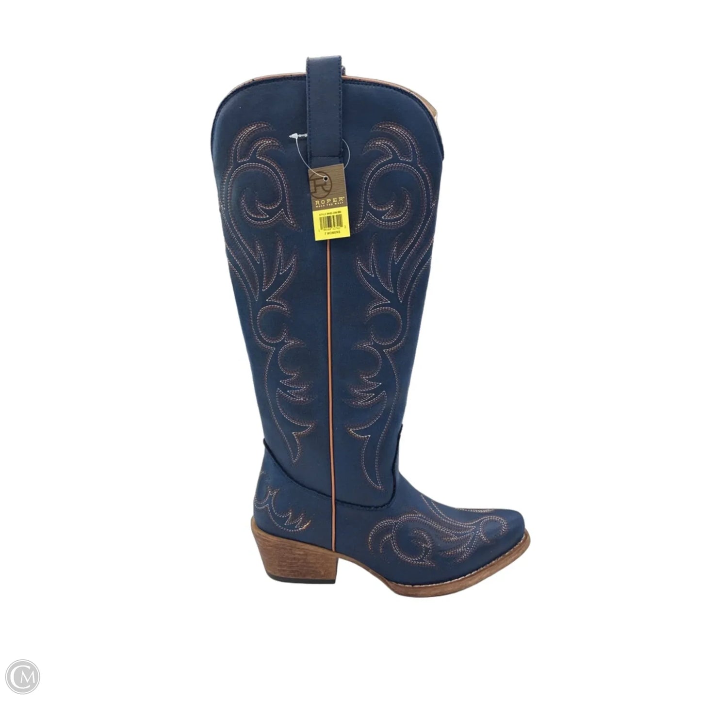 Boots Western By Roper In Blue & Brown, Size: 7