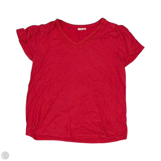 Top Short Sleeve By Maurices In Red, Size: Xxl