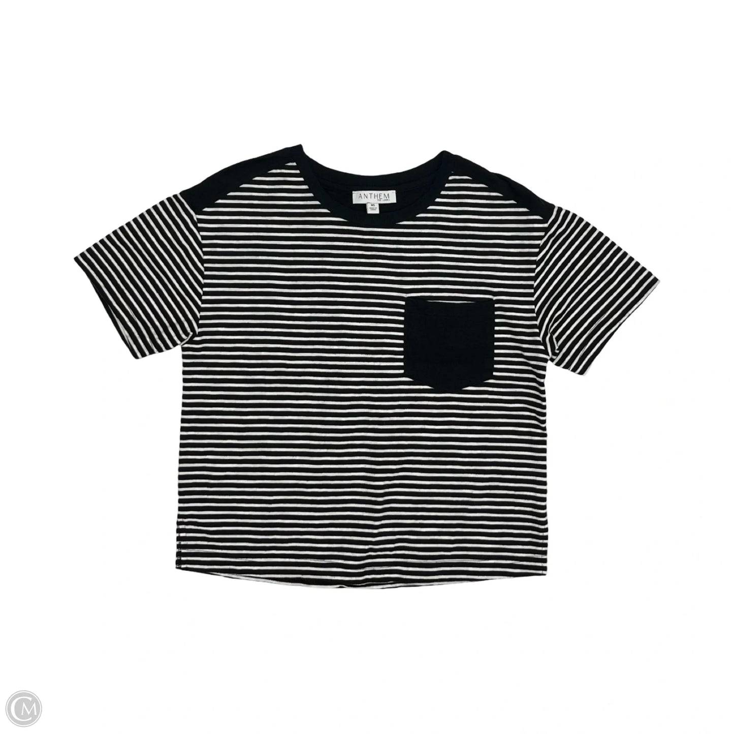 Top Short Sleeve By Clothes Mentor In Black & White, Size: Xs